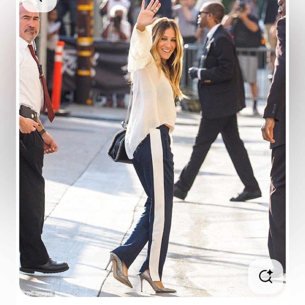 SPORTS ILLUSTRATED • Womens Straight Leg Athletic Track Pant with White Stripe - Picture 14 of 16